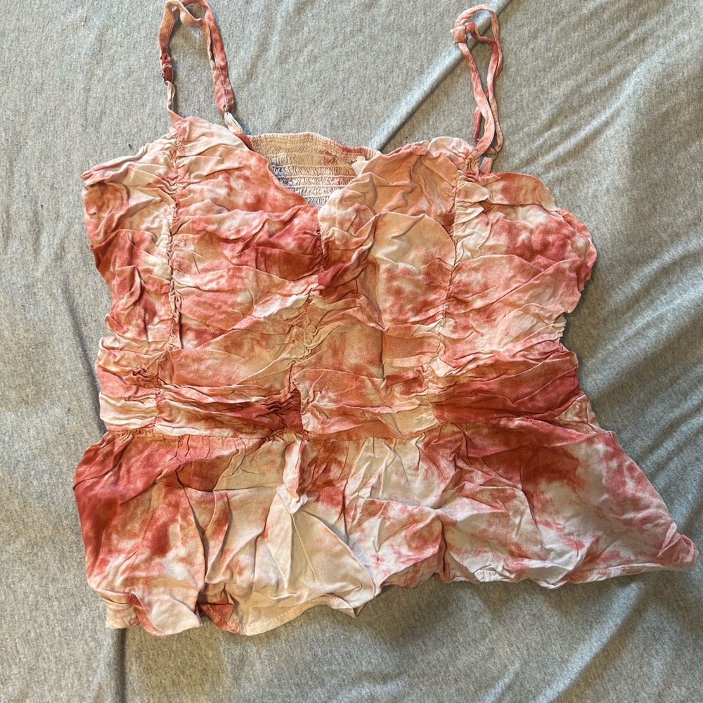Pink flowy tank